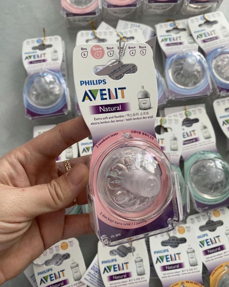 Núm ty Philips Avent mẫu mới size 1 2 3 4 Y cut