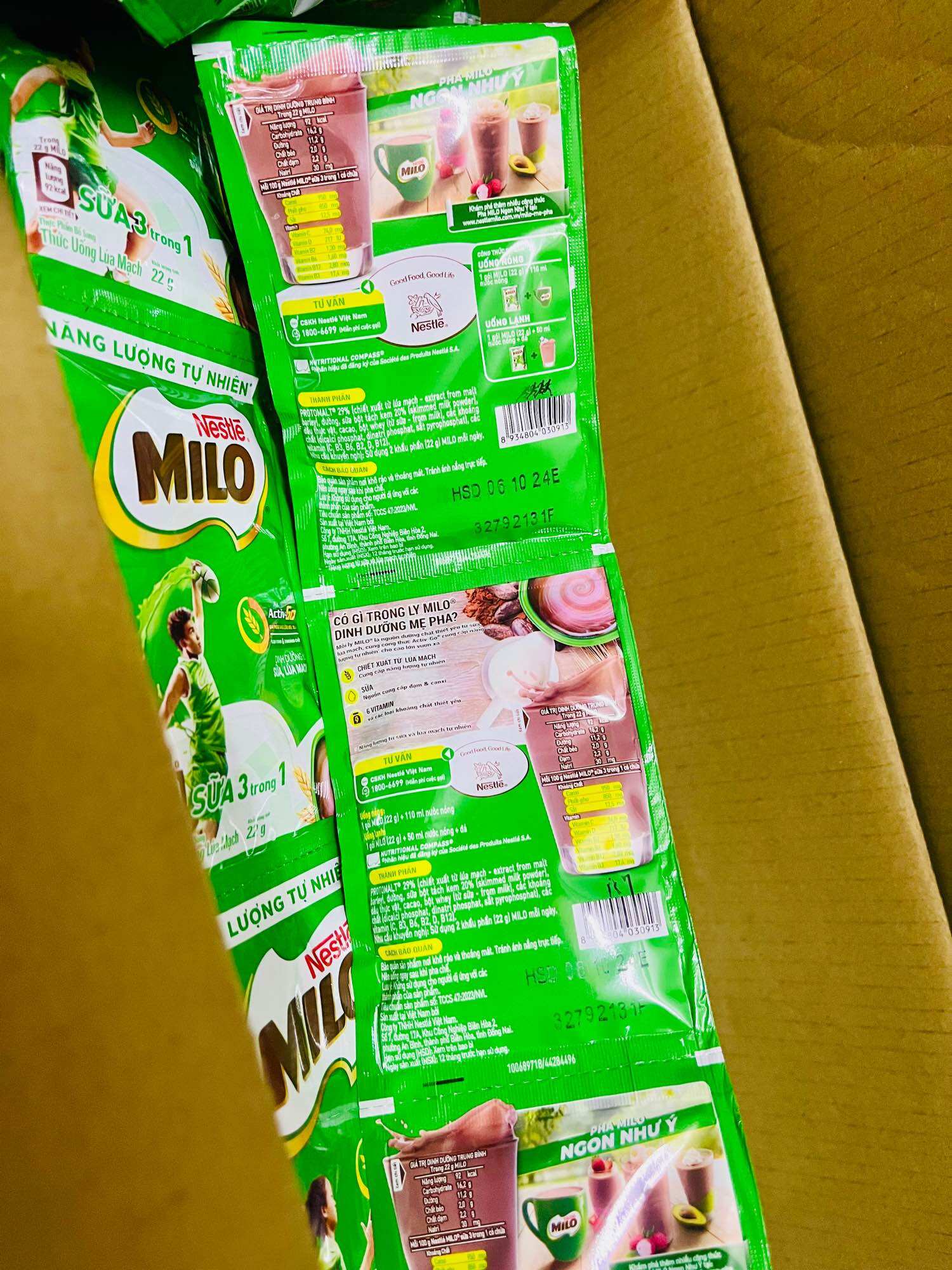 Nestle Milo Powder - Barley Drink in Packets (1 String X 10 Packets X 22g)