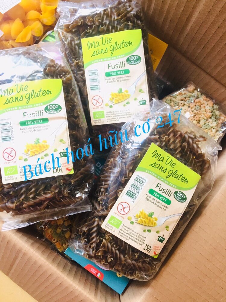 Nui xoắn đậu xanh hữu cơ MVSG - 250g
