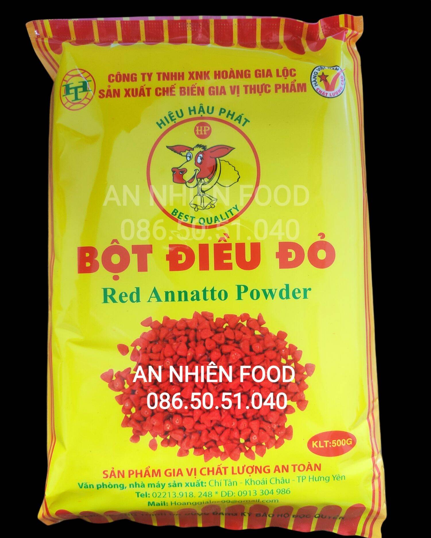 Bột Điều Đỏ Red Annatto Powder Gói 500Gram