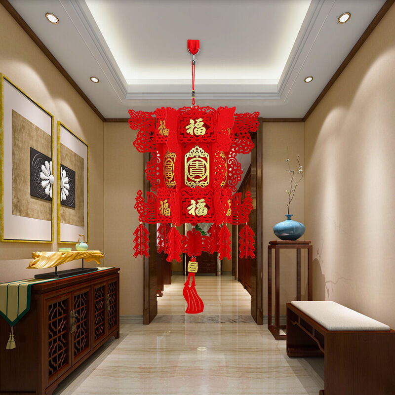 Lồng đèn cung đăng vải nỉ phủ nhung cao cấp