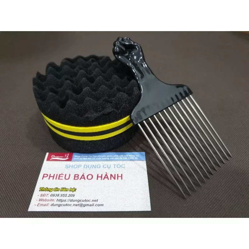 Lược premlock chải bới tóc xoăn, mút đánh phồng tóc premlock, dụng cụ tạo kiểu tóc châu phi.