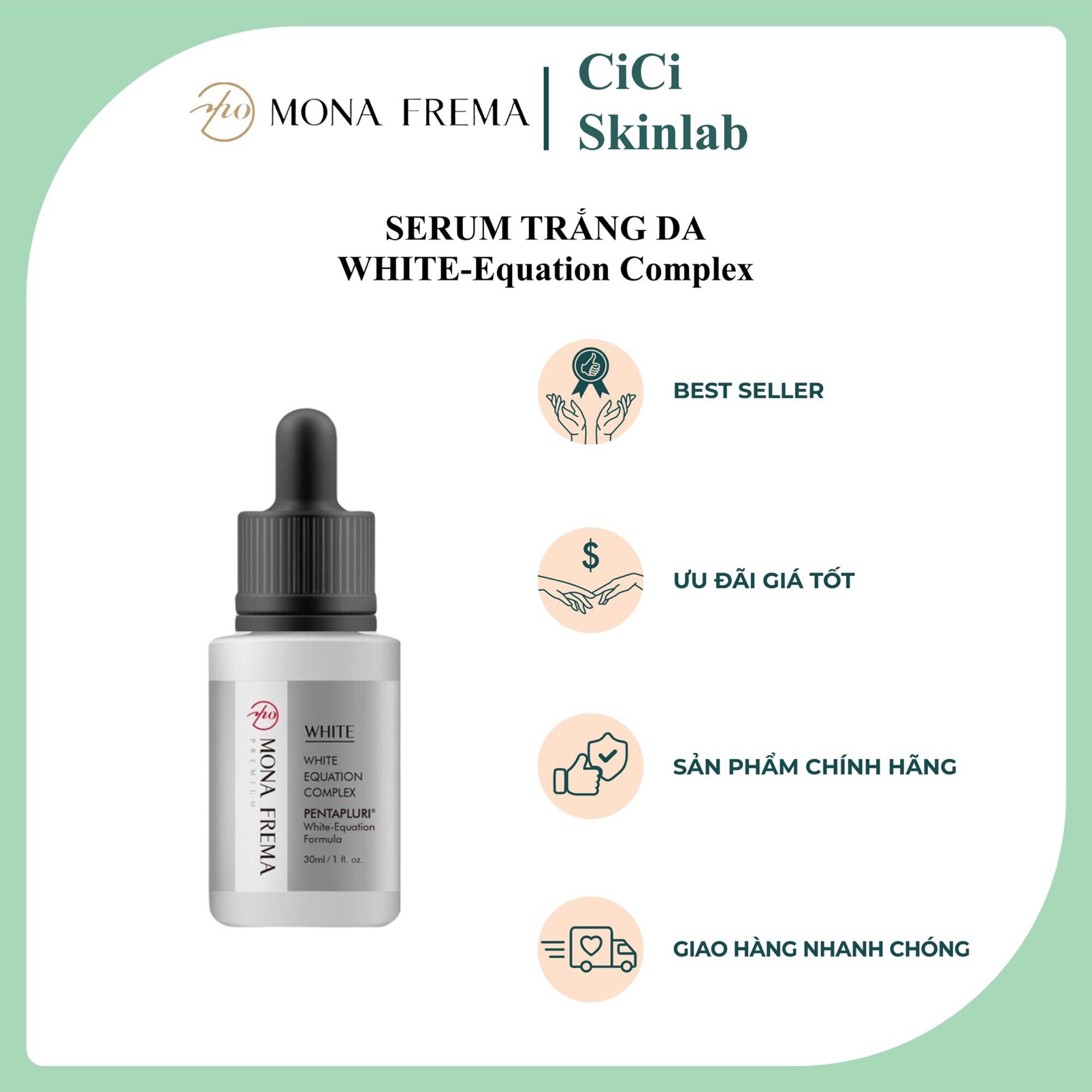 Serum dưỡng trắng da White Equation Complex Mona Frema