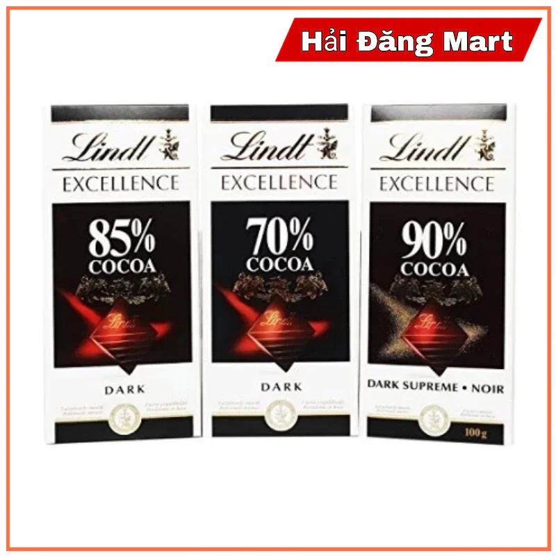 Socola lindt excellence dark 70%, 85%, 90% cacao