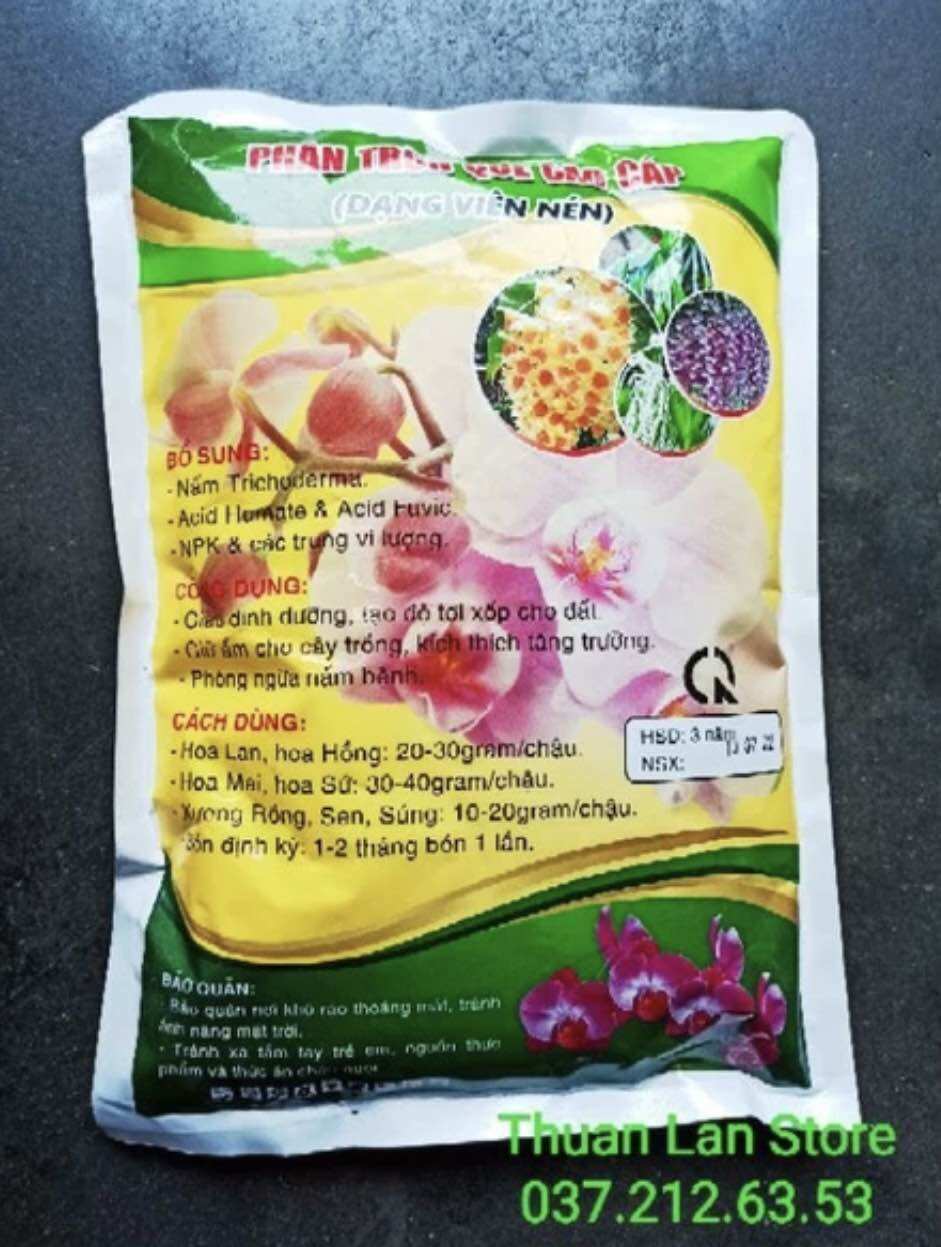 Gói 1kg Phân Trùn Quế Dạng Nén Viên