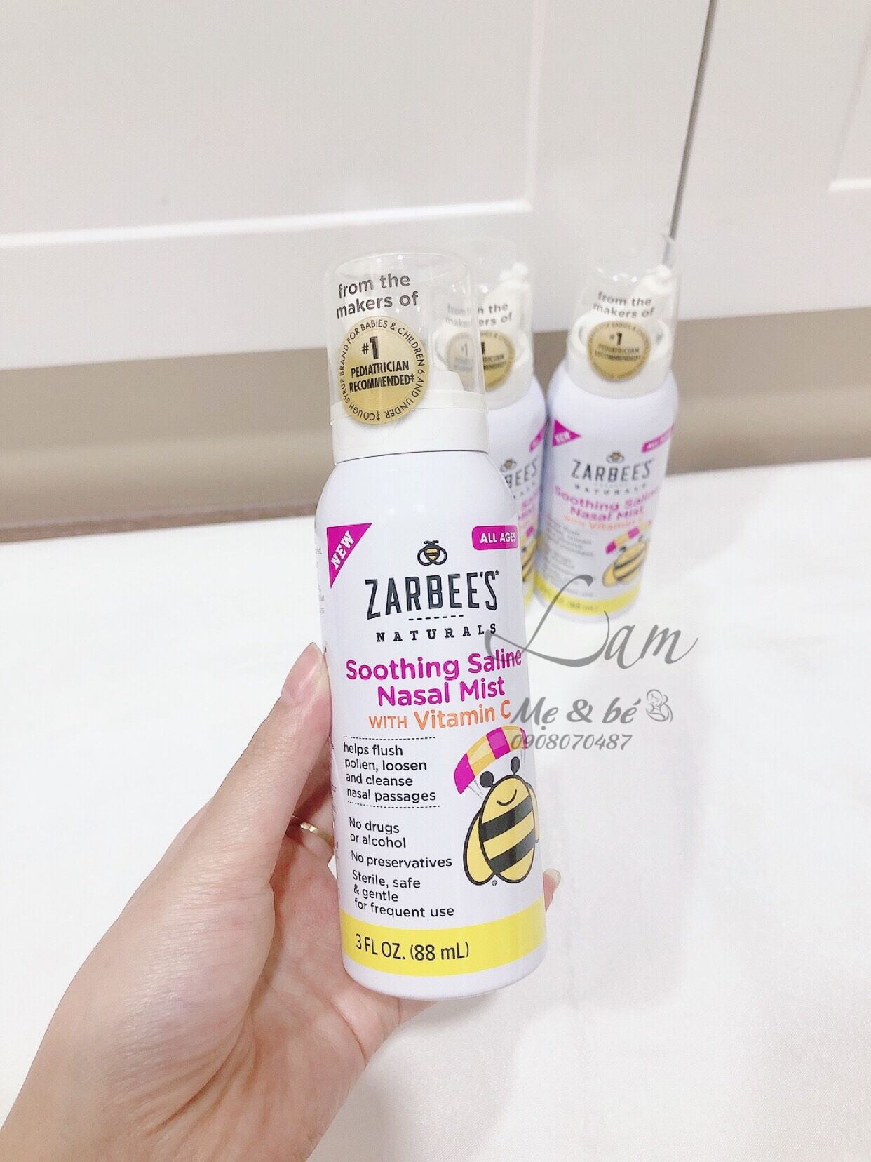 Xịt mũi Zarbee chai xanh/ chai hồng