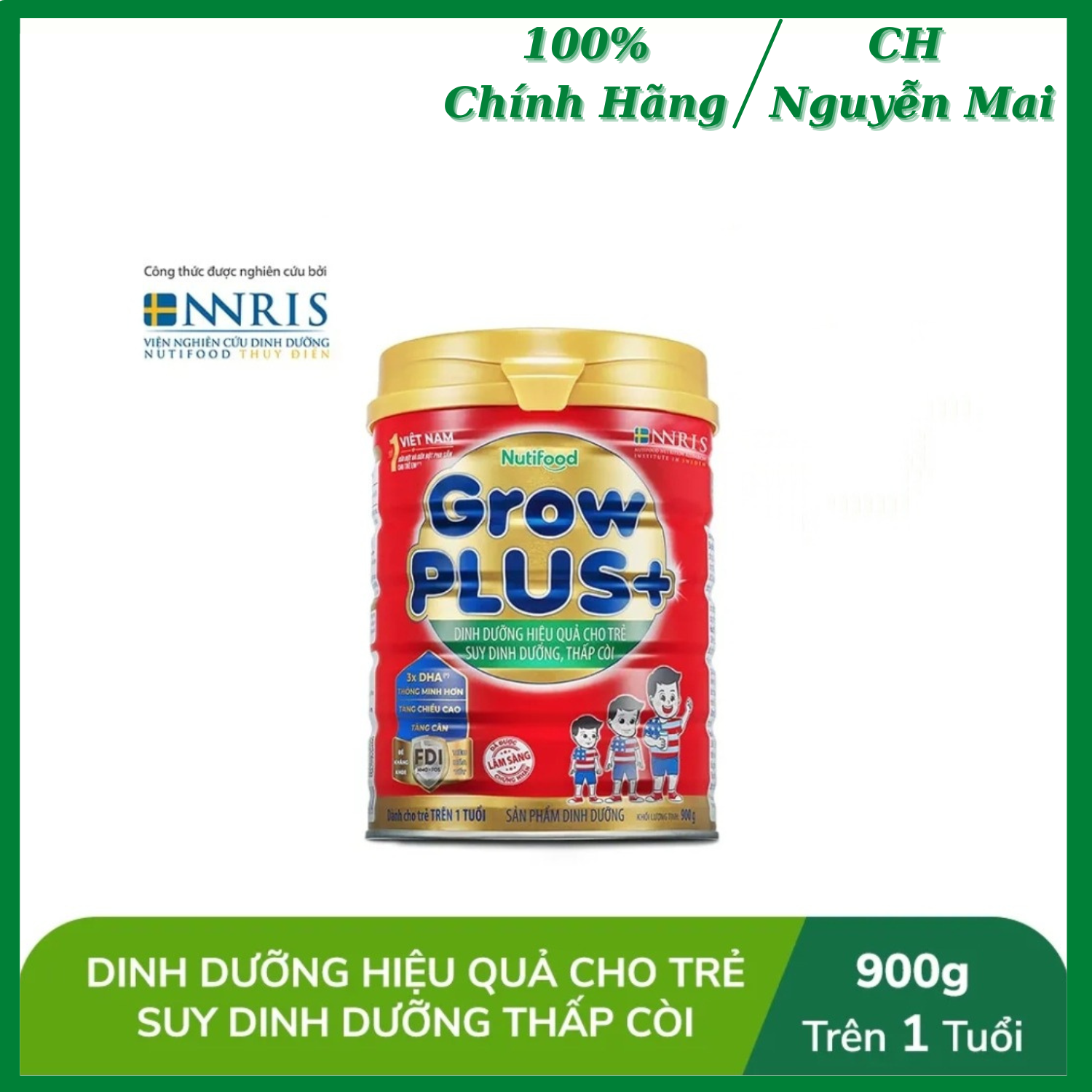 Sữa bột nutifood grow plus+ đỏ 900g