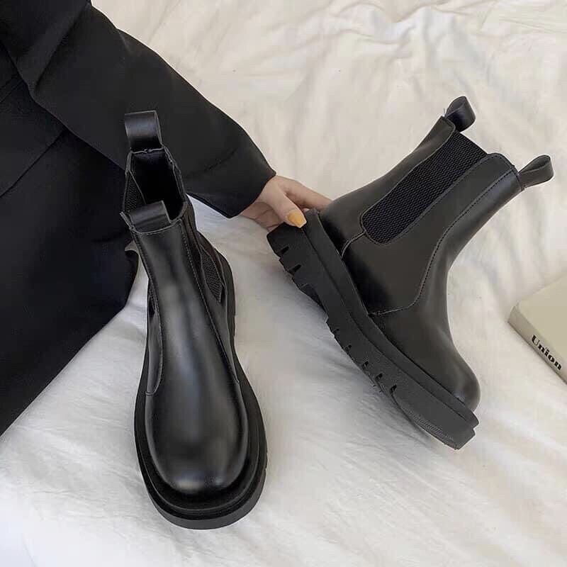 BOOTS boot không dây không khoá - co dãn boot ulzzang ullzang BOOT ĐẾ CHIẾN BINH