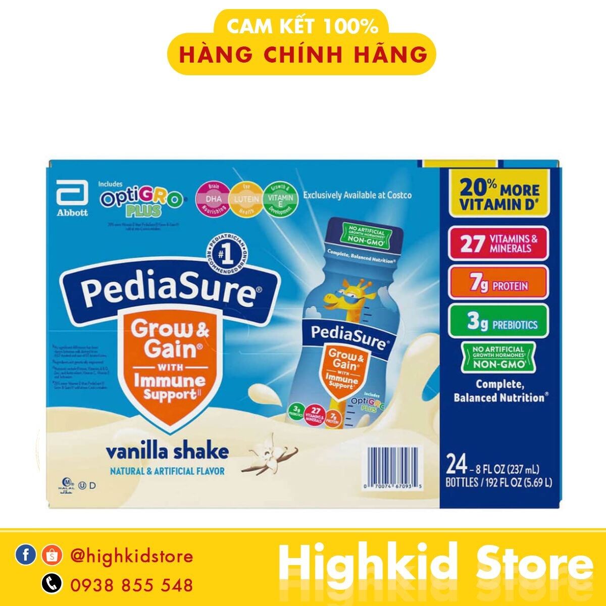 Sữa Pediasure nước - Pediasure Mỹ pha sẵn 237ml