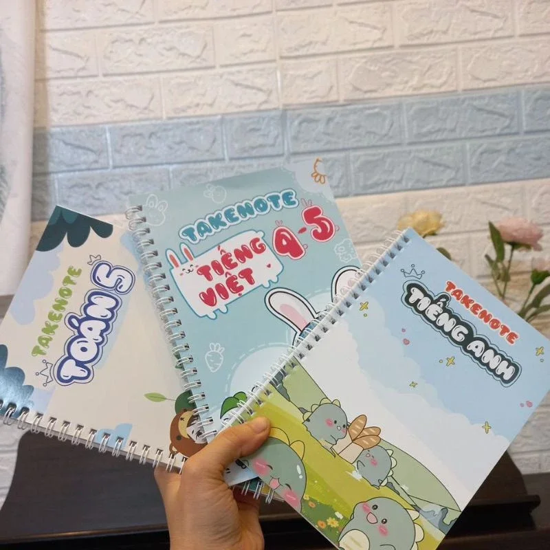 Combo 3 sổ tay takenote toán 5 + tiếng việt 4 5 + tiếng anh - khổ giấy a5