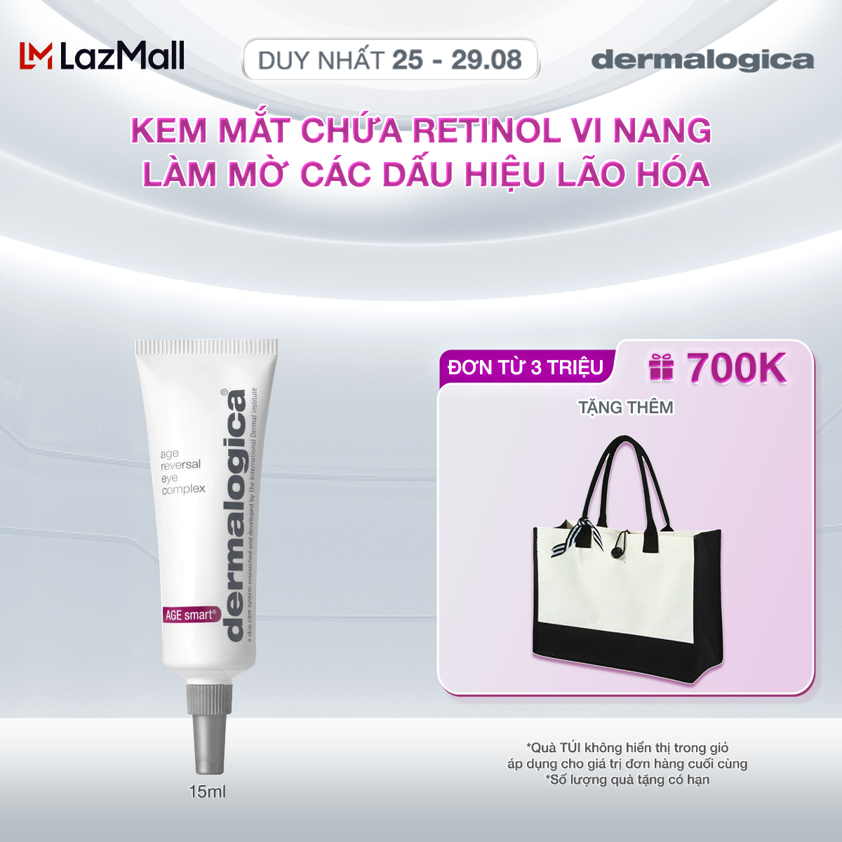 Dermalogica age reversal eye complex 15ml, kem mắt chứa retinol đảo ngược dấu hiệu lão hoá