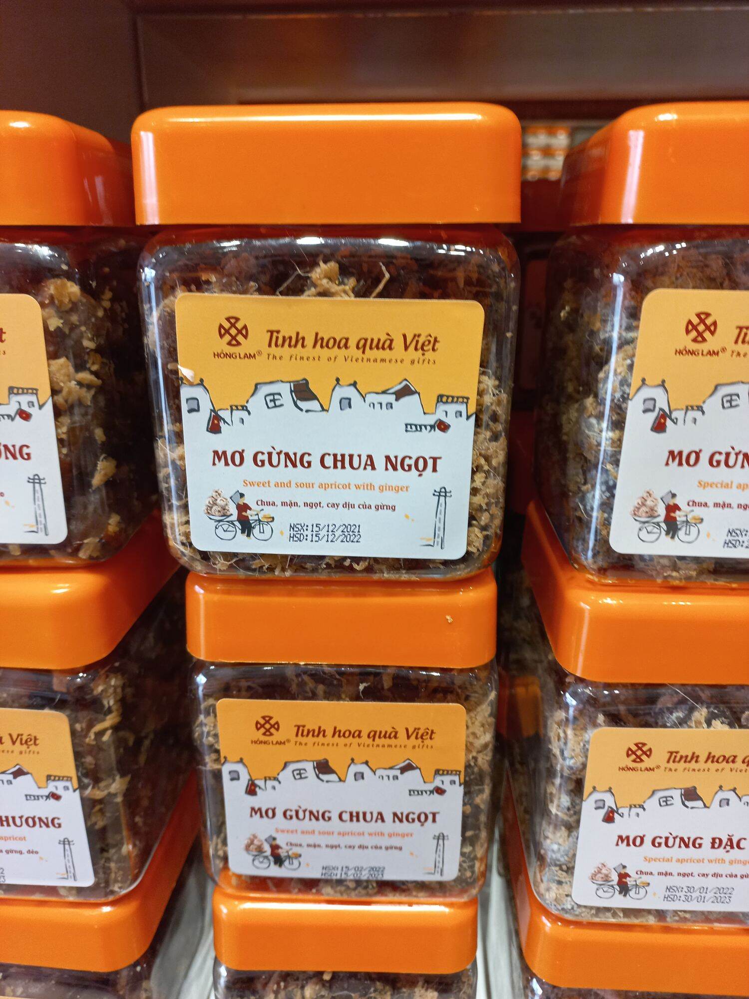 Ô mai mơ gừng chua ngọt Hồng Lam