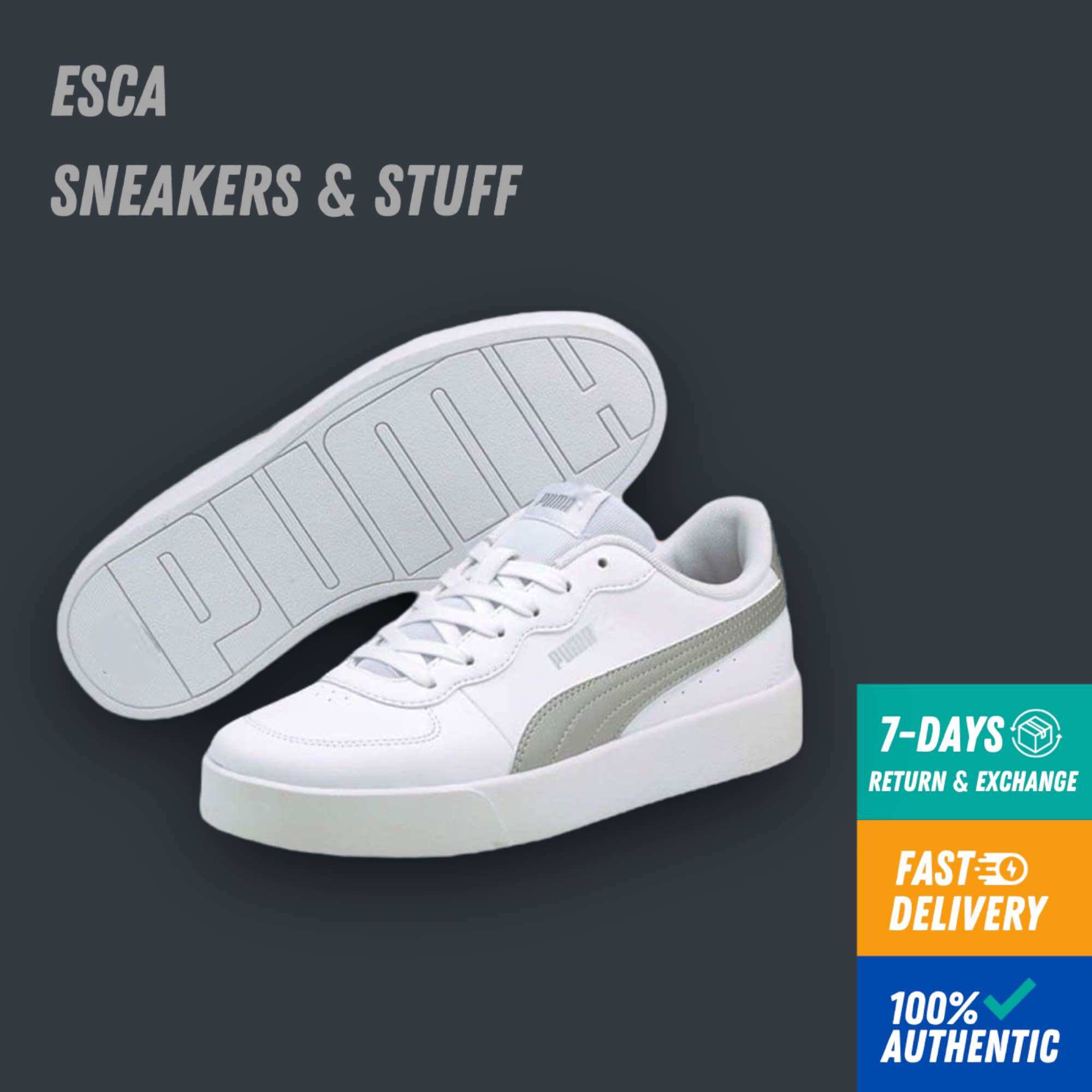 [CHÍNH HÃNG] Giày PUMA SKYE CLEAN WHITE SLIVER - 381106 02