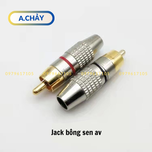 Jack bông sen av mẫu trắng bằng kim loại giá 10 chiếc