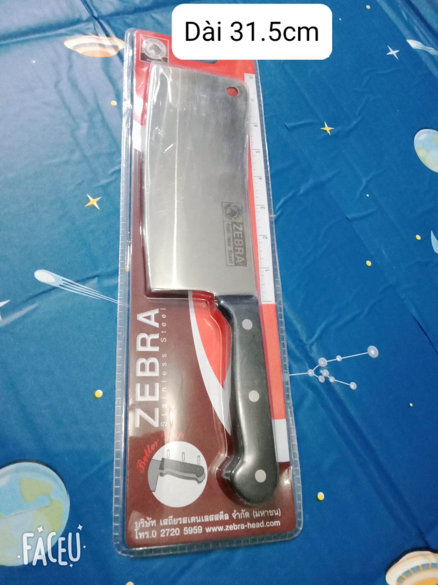 Dao chặt zebra 0261 Inox 304 không gỉ sét