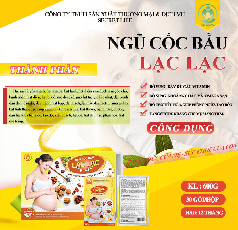[HCM]NGŨ CỐC SIÊU DINH DƯỠNG BẦU LẠC LẠC PLUS -HỘP 30 GÓI ( TẶNG KÈM VÒNG DÂU TẰM CHO BÉ)