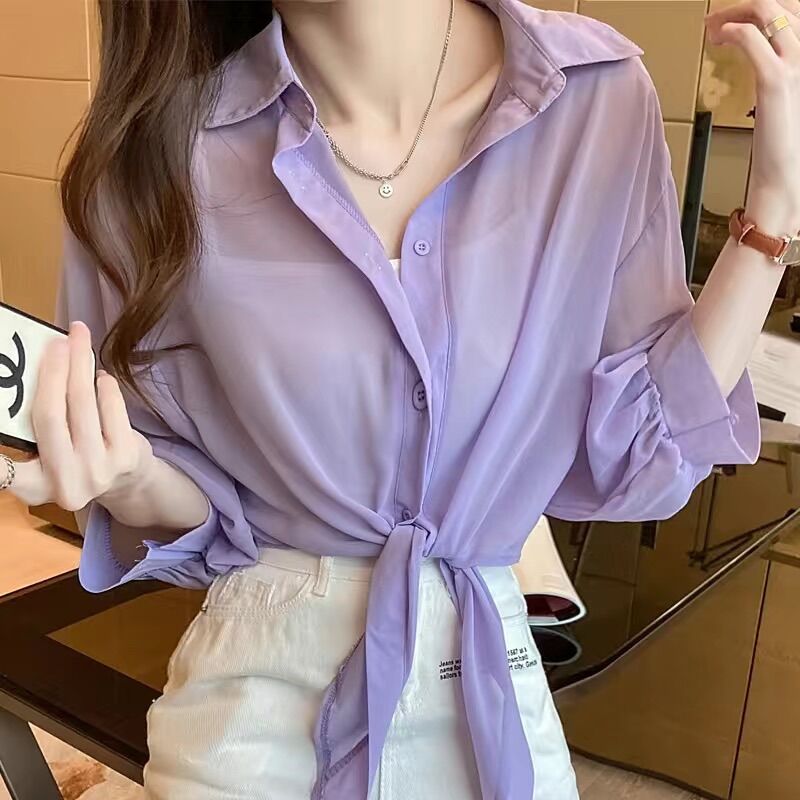 [HCM]Sơ mi voan cột si&ecircu xinh