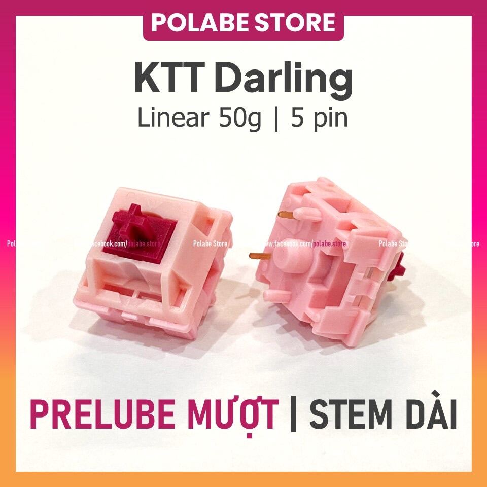 KTT DARLING linear switch 5 pin prelube mượt công tắc bàn phím cơ - Polabe Store