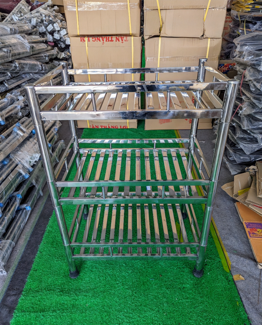 KỆ CHÉN THẺ TO INOX 304 (100% ) - Siêu Dày - Ship Siêu Rẻ( lắp ráp )
