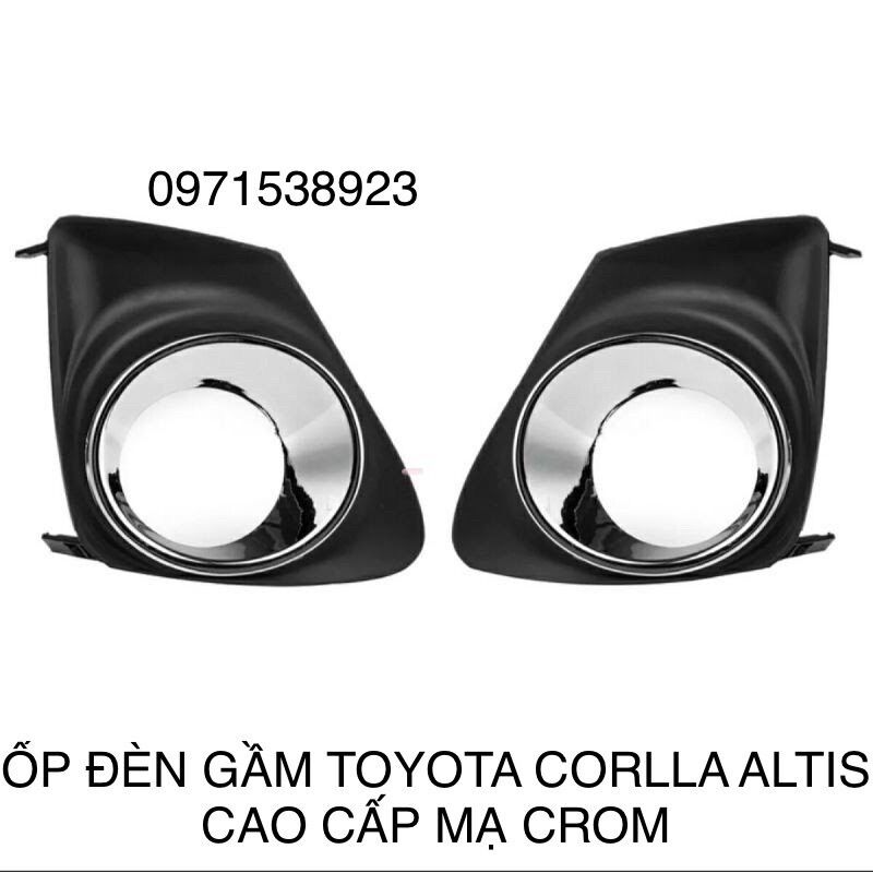 Bộ 2 ốp đèn gầm toyota corolla altis mạ crom cấp giá rẻ