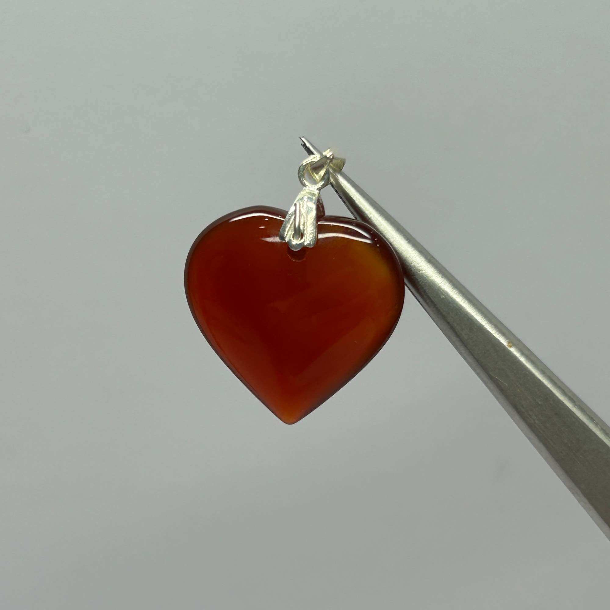 20622- MẶT DÂY CHUYỀN MÃ NÃO CAM THIÊN NHIÊN (THÔNG SỐ TRÊN ẢNH CHỤP) (Móc bạc 925) 17.35 Carat