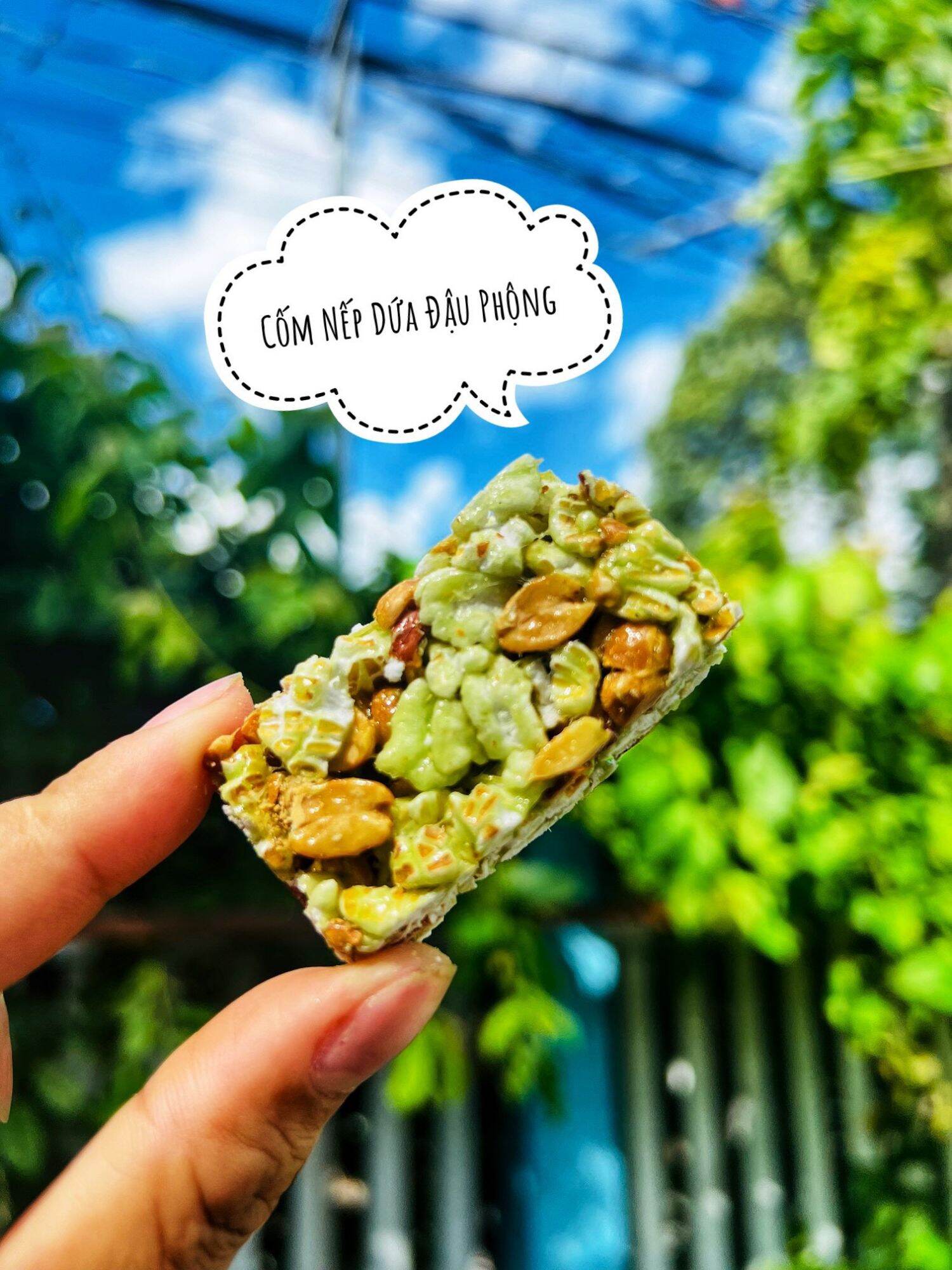 Cốm Nếp Dứa Đậu Phộng Cốt Dừa gói 500g