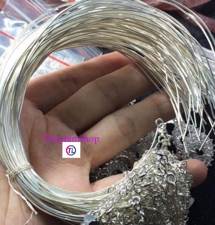 Lõi bạc chỉ bạc ta xỏ hạt đá làm vòng handmade vĩnh viễn bảo hành bạc Thuylamshop