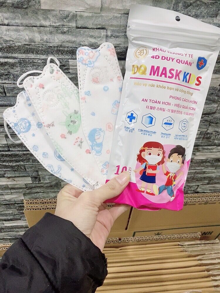 Sỉ 600 cái khẩu trang trẻ em 4D-KF94