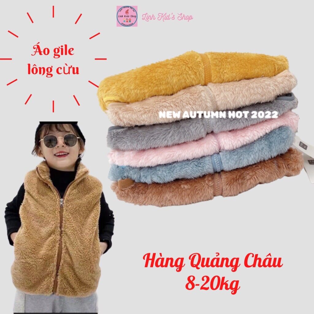 Áo gile lông cừu cho bé 8-20kg