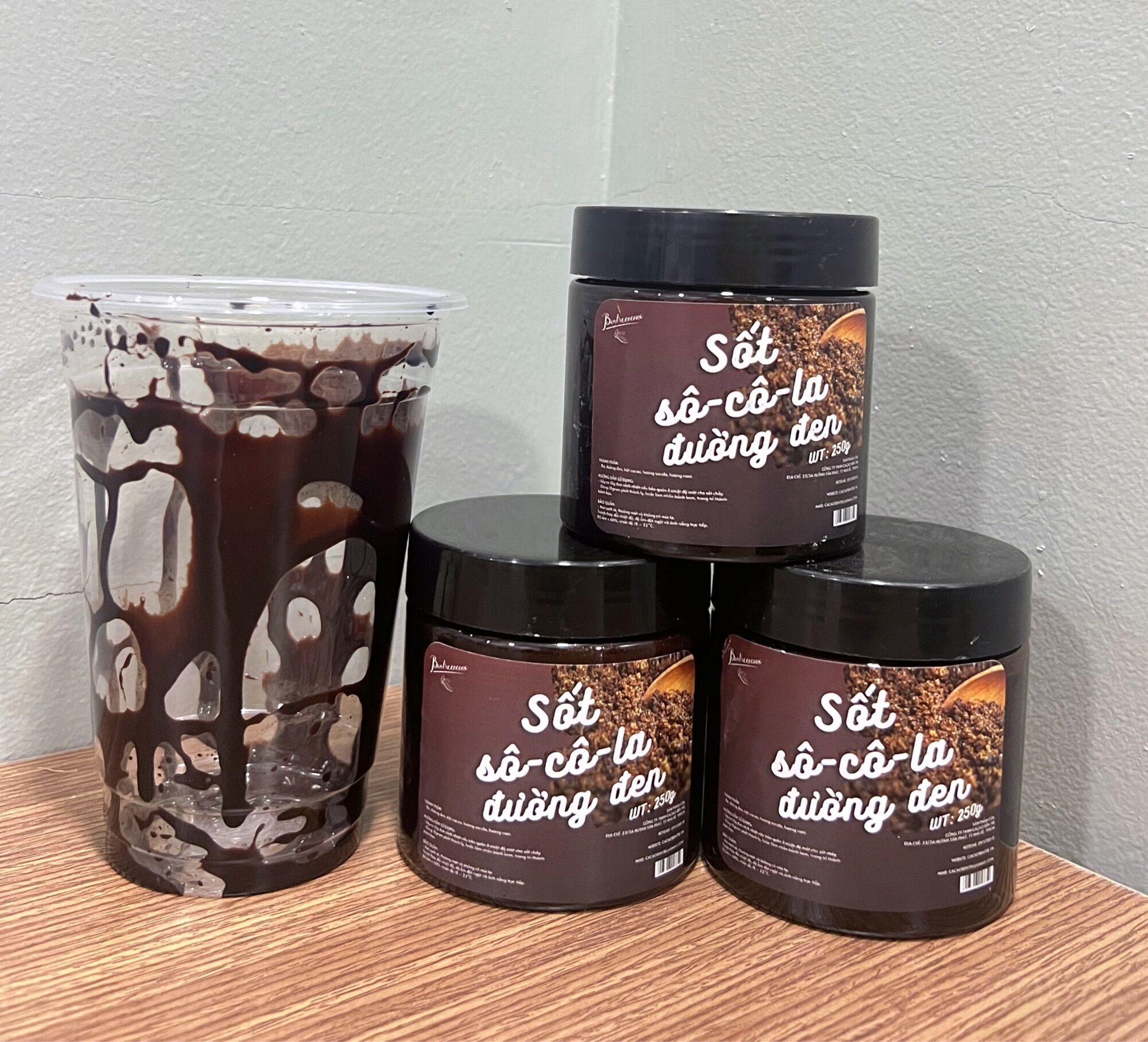 Khoai Tím , matcha , socola dạng sốt phết thành ly