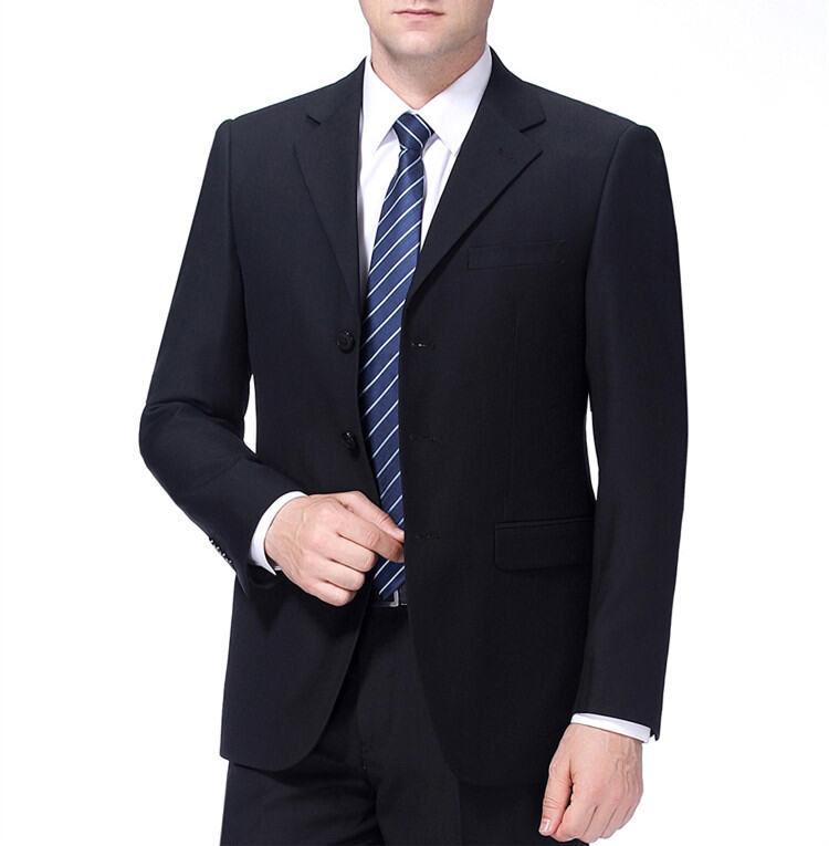 Bộ Đồ Vest Công Sở Màu Đen Cho Nam Trung Niên Trẻ Trung Thường Ngày Mùa Hè Có Nhiều Túi Không Cần Ủi