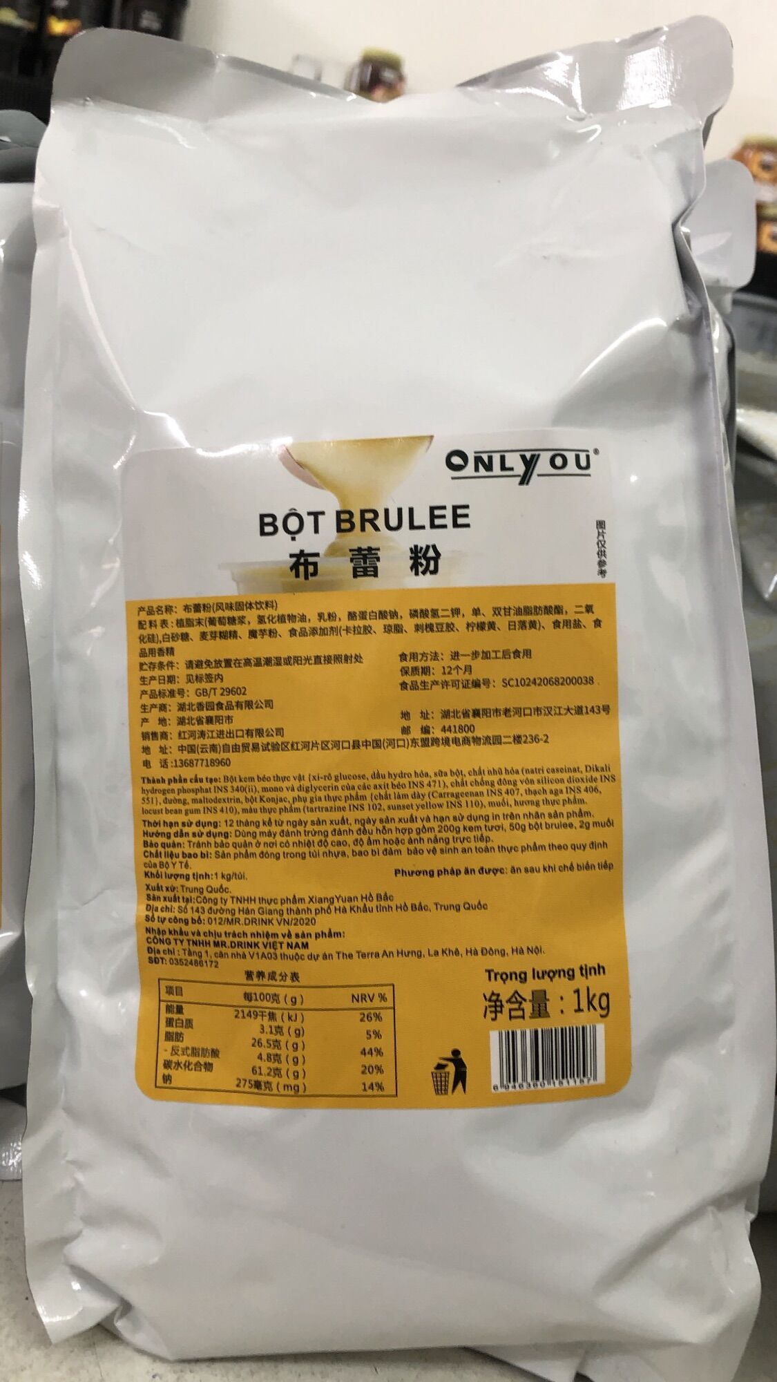 Bột kem trứng 500gr