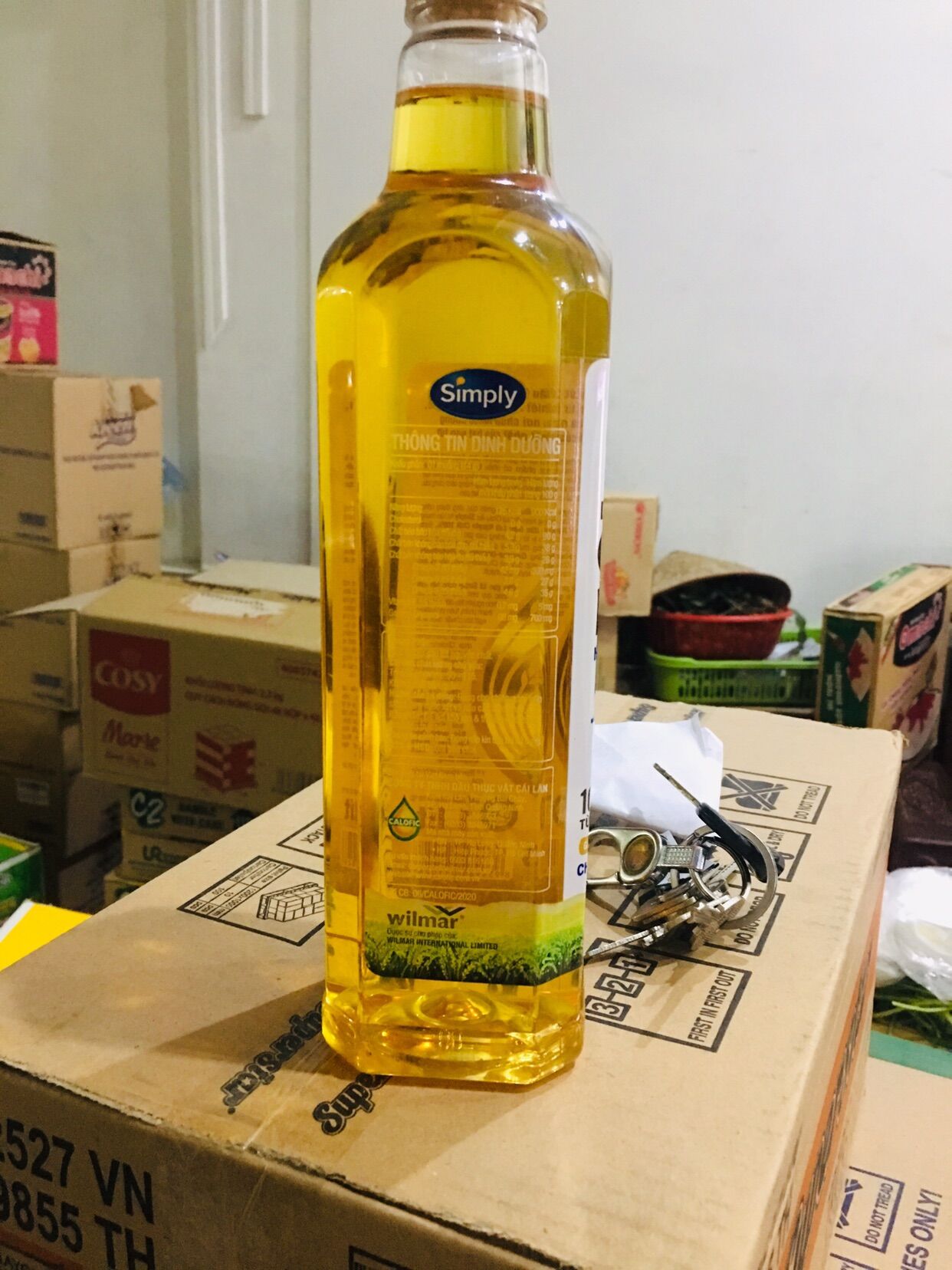 Dầu gạo simply chai 1 lít