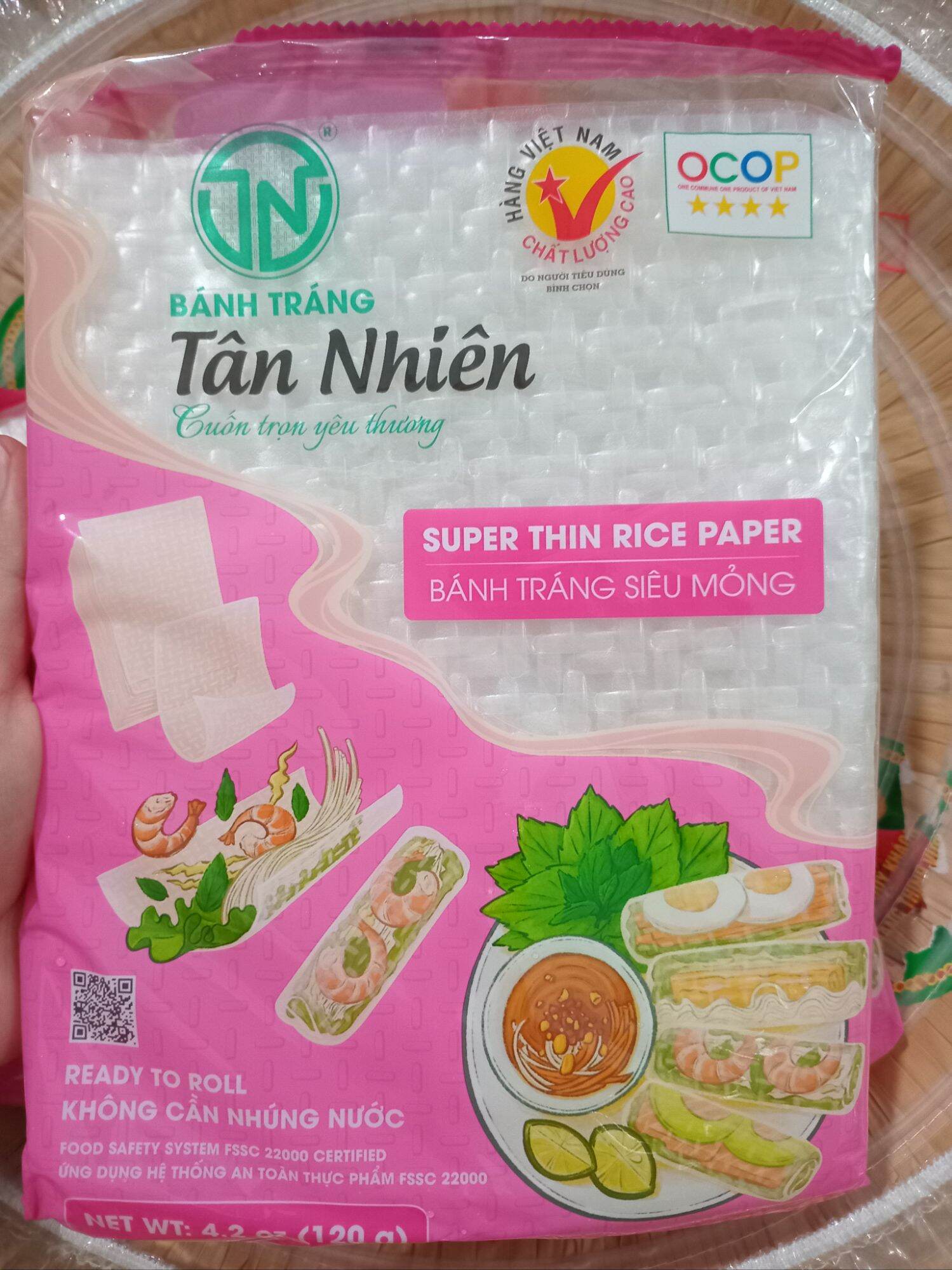 Bánh tráng siêu mỏng Tân Nhiên 120 gram