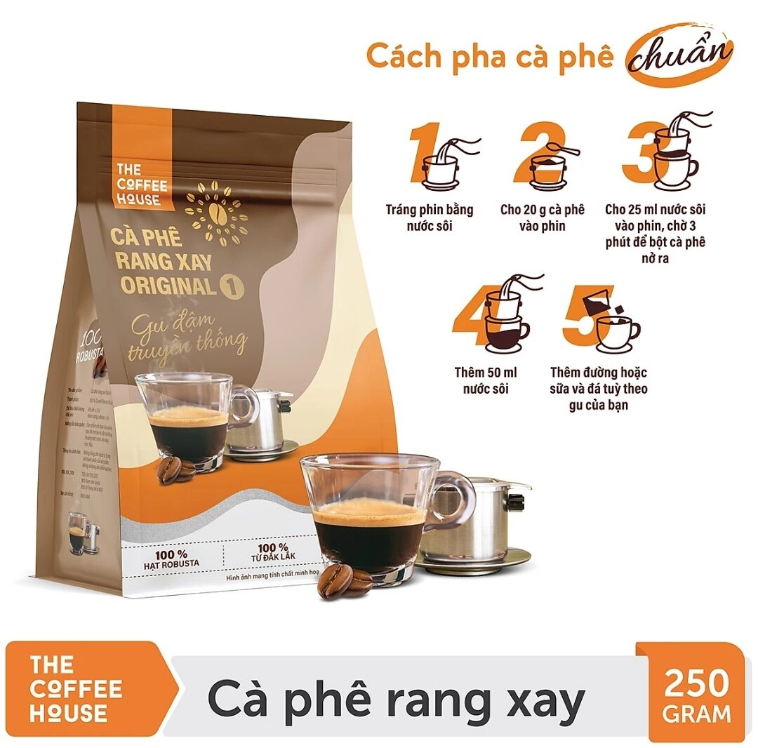 Gói 250g Cà Phê Rang Xay Original 1 The Coffee House[Hsd:1/2023]