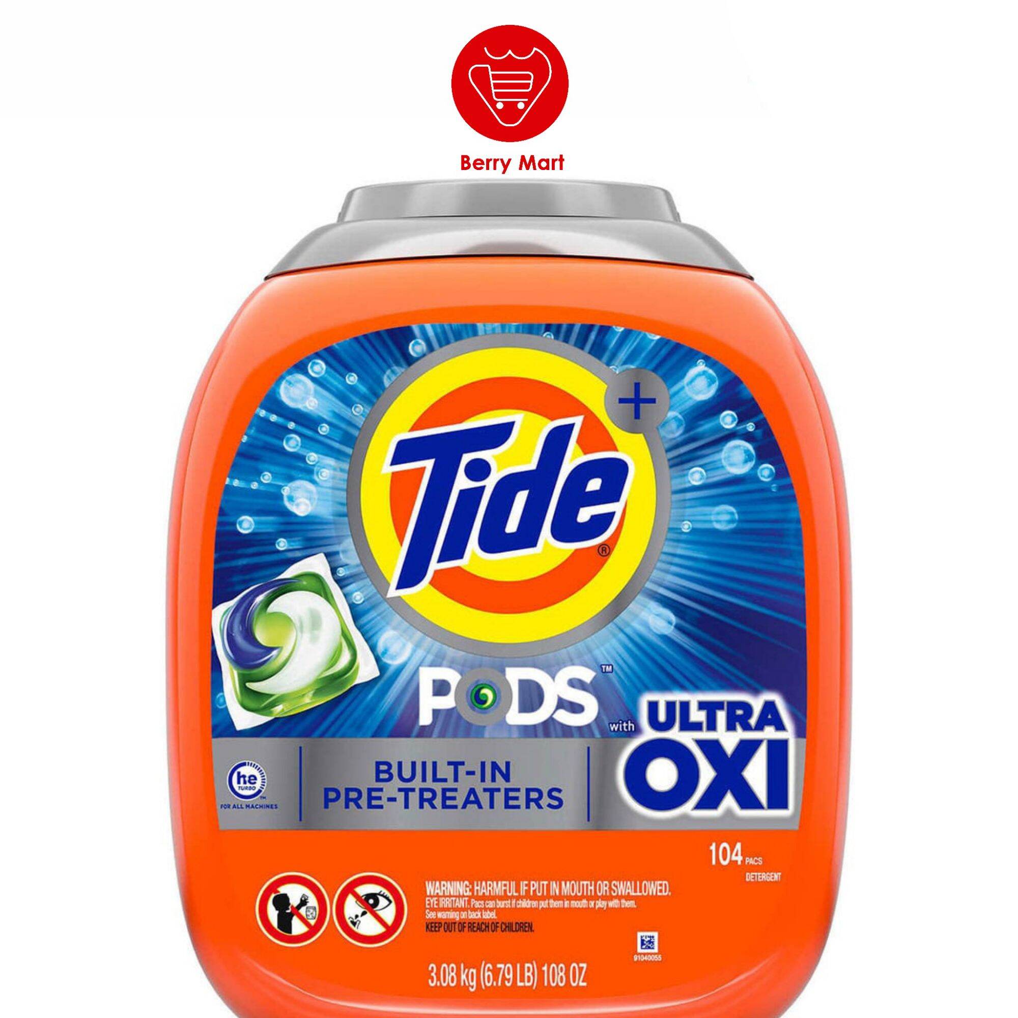Viên giặt Tide ultra oxi 104 viên nhâp khẩu chính hãng từ Mỹ Viên giặt