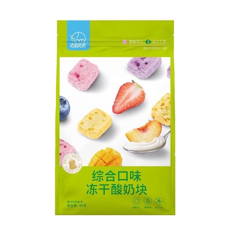 Sữa chua khô sấy lạnh trái cây 45gr