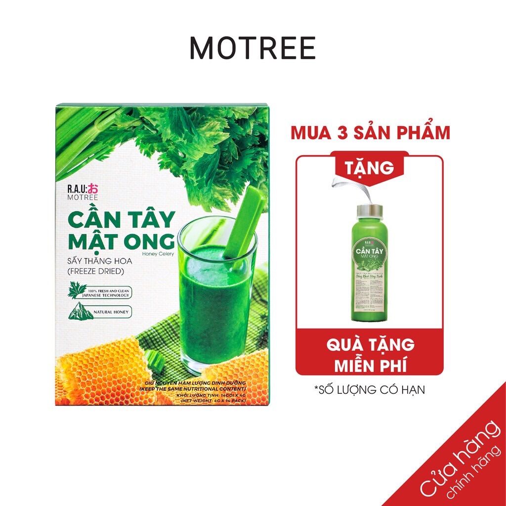 CẦN TÂY MẬT ONG MOTREE (3 Hộp Tặng 1 Bình)