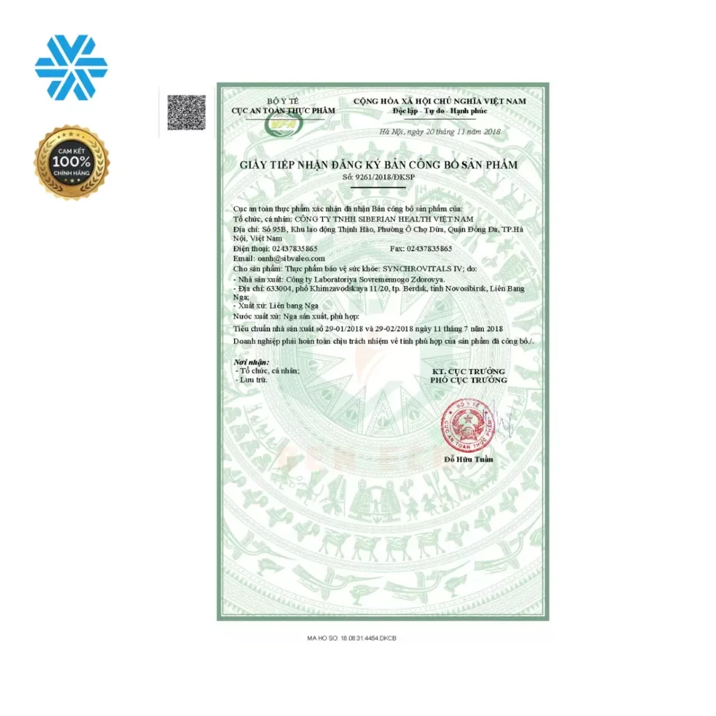 (Tăng cường chức năng gan) Thực phẩm bảo vệ sức khỏe Synchrovitals IV