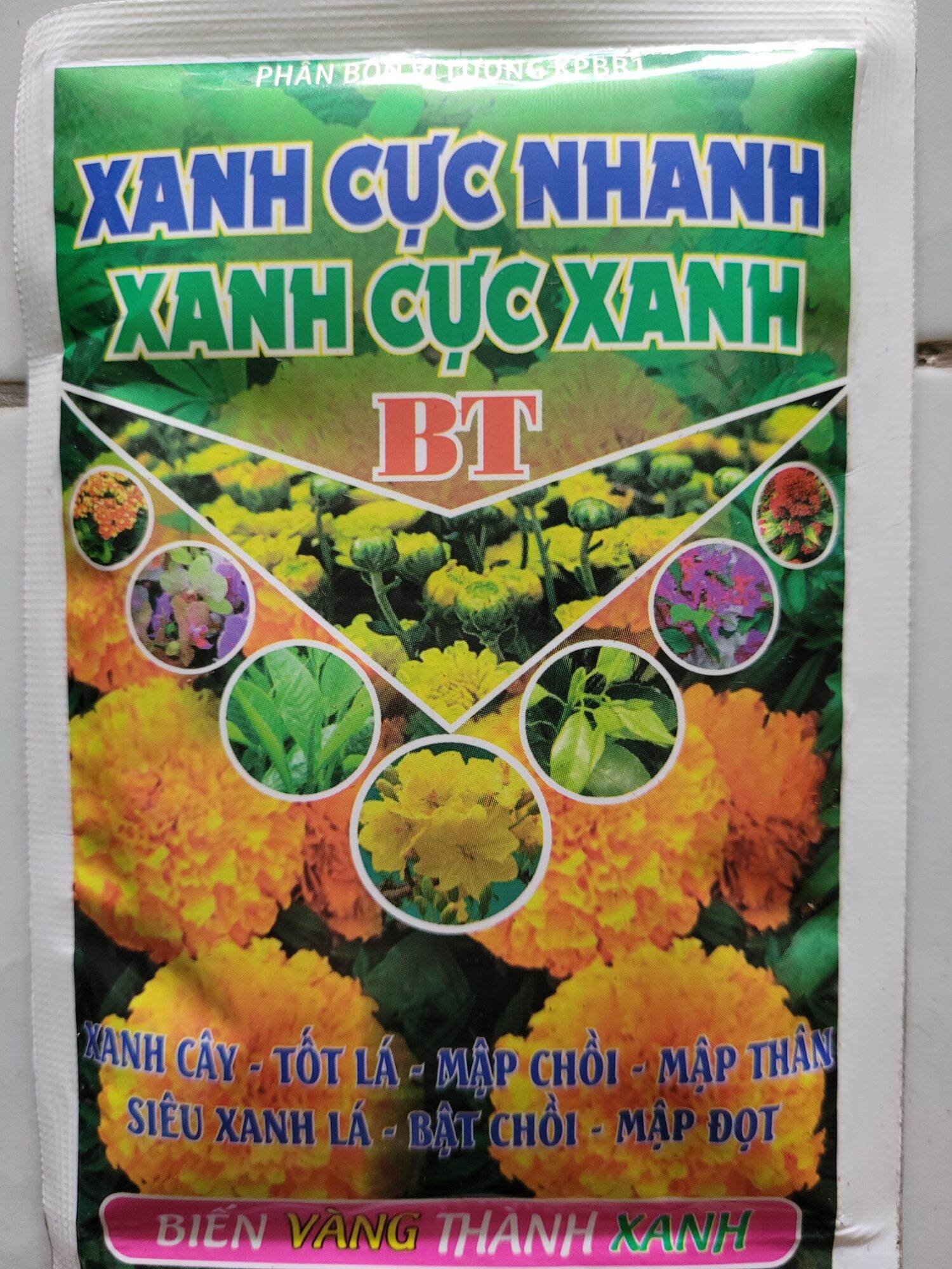 Phân bón vi lượng xanh cực nhanh- xanh cực xanh bt gói 50gr