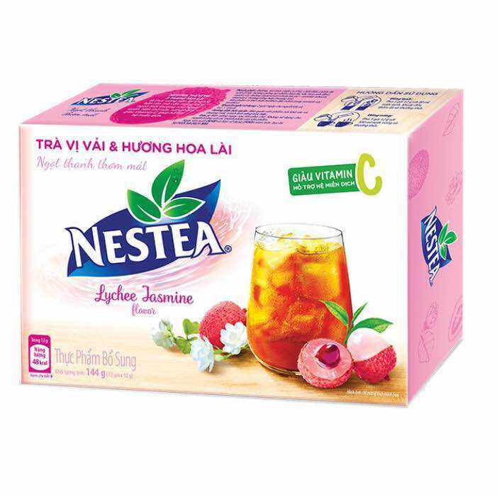 Trà vải hương lài nestea hộp 12 gói - 144g