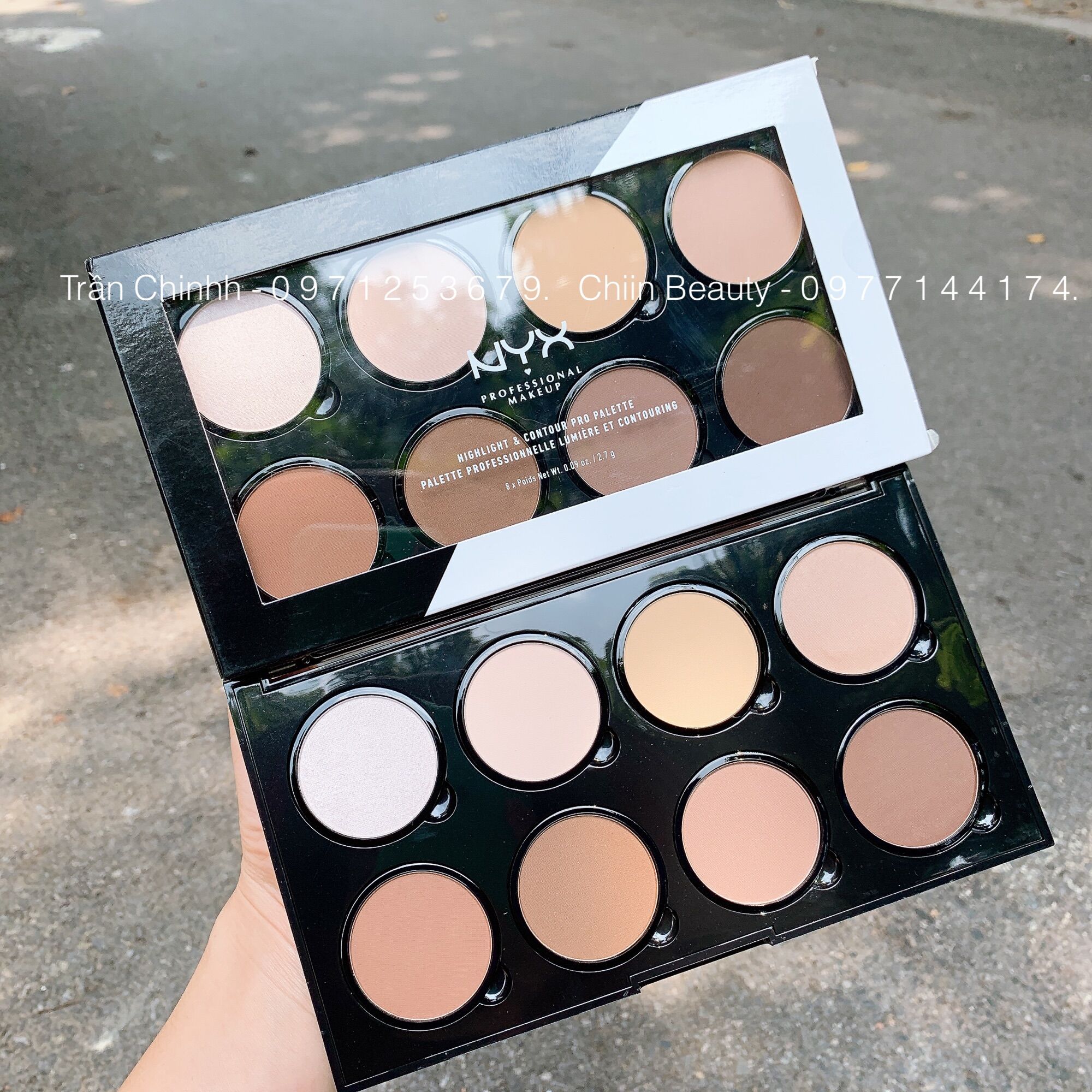 Bảng phấn tạo khối, highlight NYX Professional Makeup Highlight & Contour Palette