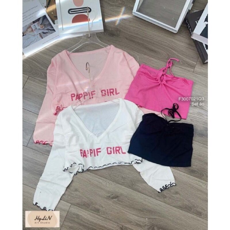SÉT ÁO CROPTOP YẾM XINH BARBIE G8