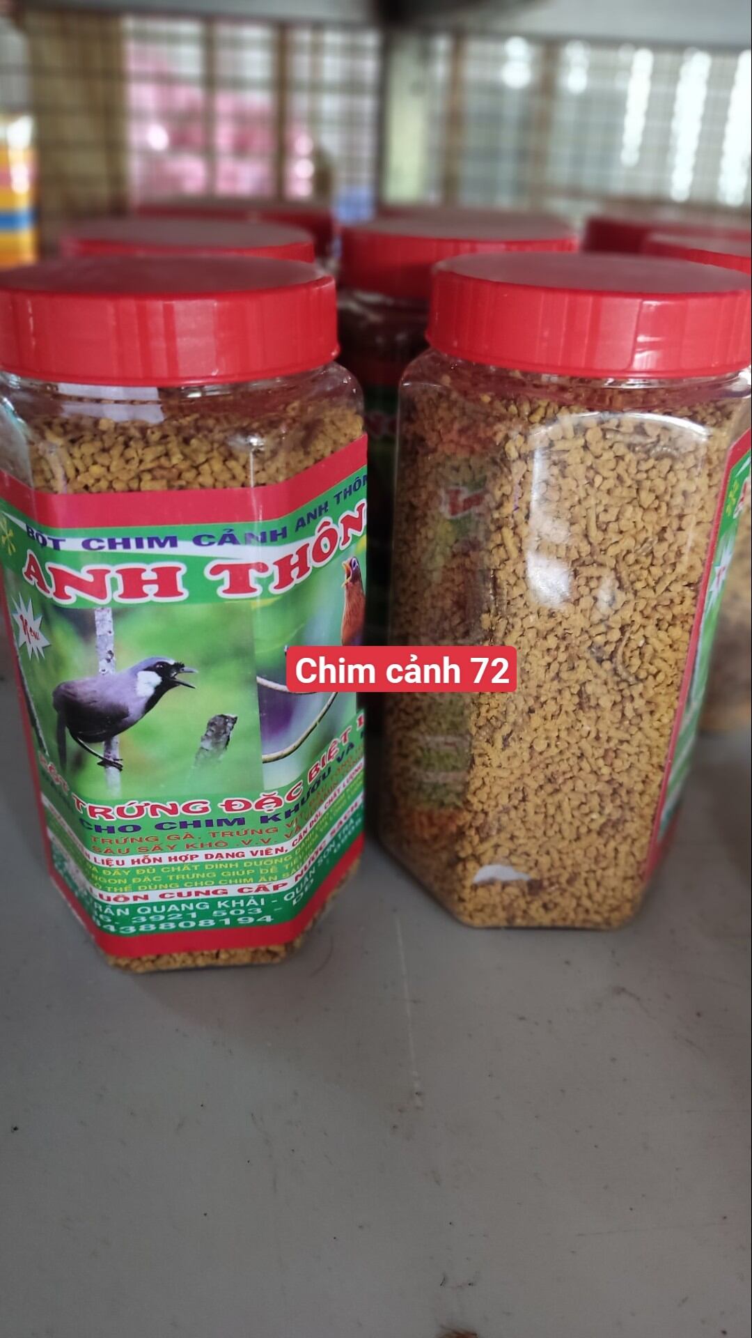 Bột chim cảnh Anh Thông 550g Cám chim cảnh, Thức ăn cho chim cảnh, Thực phẩm cho chim.