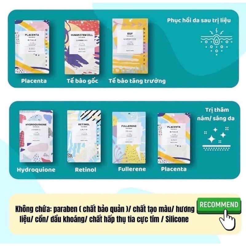 [SALE] Mặt nạ KISO 10 công dụng nội địa Nhật set 5 miếng