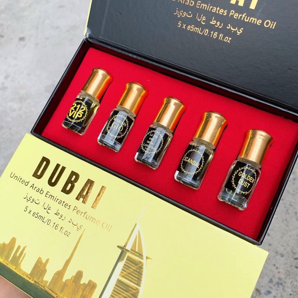 Set 5 Chai Tinh Dầu Nước Hoa Dubai
