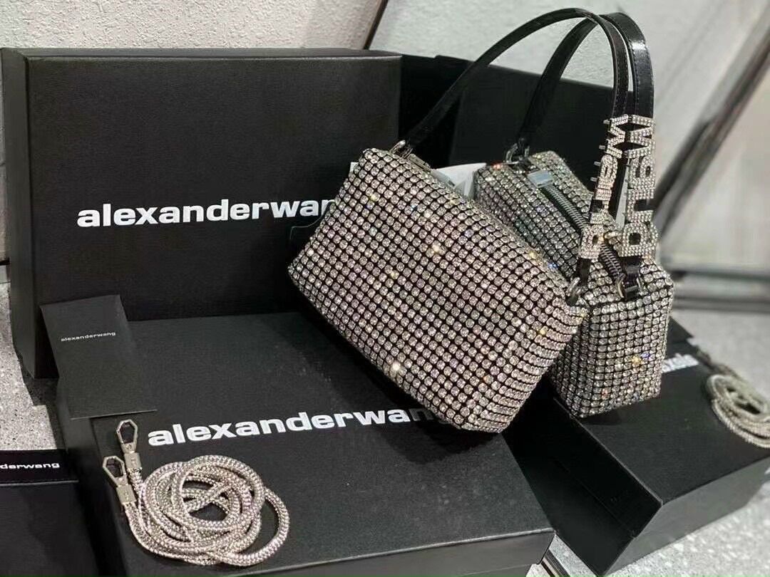Túi alexanderwang đính đá, túi đá đi tiệc sang chảnh HÀNG CHUẨN FULLBOX 2 dây
