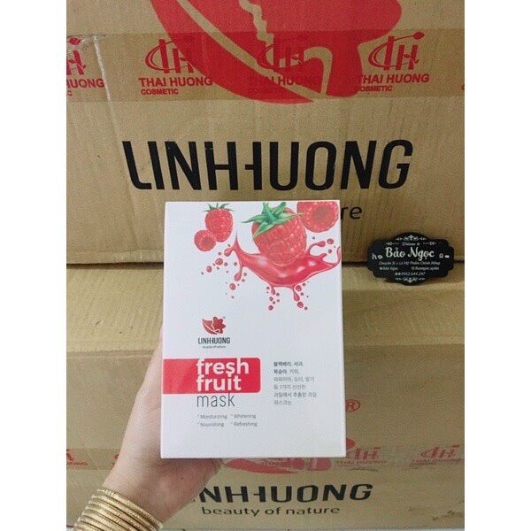 1 hộp 10 miếng Mặt nạ hoa quả Linh Hương Date mới