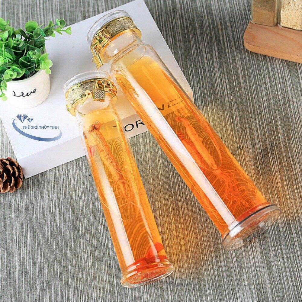 Bình Ngâm Thủy Tinh Nhân Sâm 2.5 Lít Có Khoá Cao Cấp.