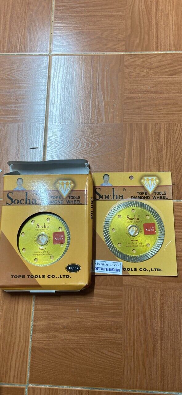 Lưỡi cắt gạch đa năng socha 105mm, lưỡi cắt bê tông 105mm đa năng, đĩa cắt tường, cắt đá hoa cương đa năng 105mm